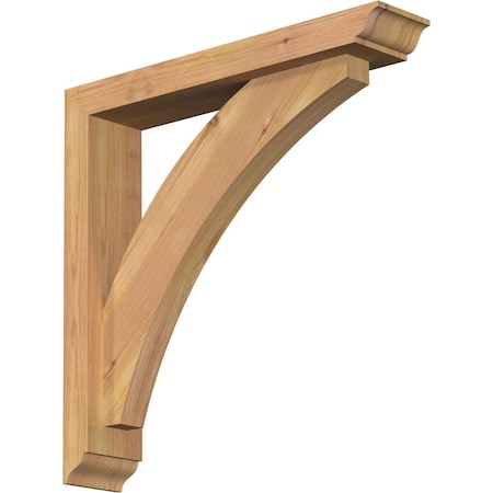 Ekena Millwork Thorton Traditional Smooth Bracket w/ Offset Brace, Western Red Cedar, 3 1/2"W x 18"D x 18"H BKT0402X18X18THR01SWR